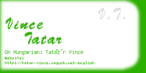 vince tatar business card